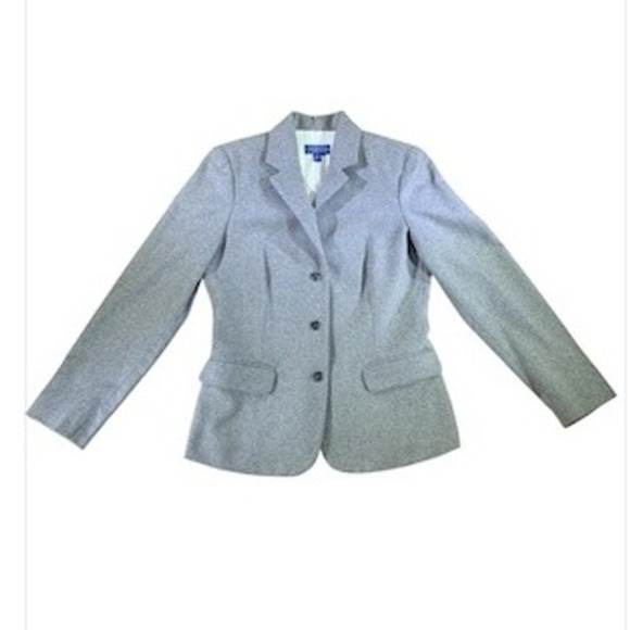 J McLaughlin Gray Wool Cashmere Blend Blazer Jacket Women Size 6 - Picture 1 of 5